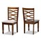 Baxton Studio Lanier Modern and Contemporary Grey Fabric and Walnut Brown Finished Wood 2-Piece Dining Chair Set 181-10549-Zoro - alternate 1
